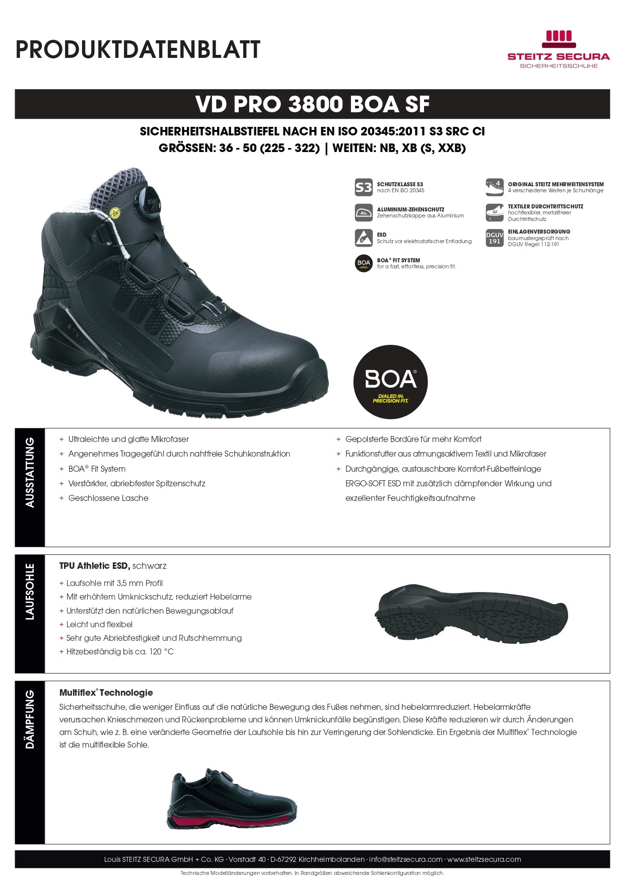 VD PRO 3800 BOA SF S3